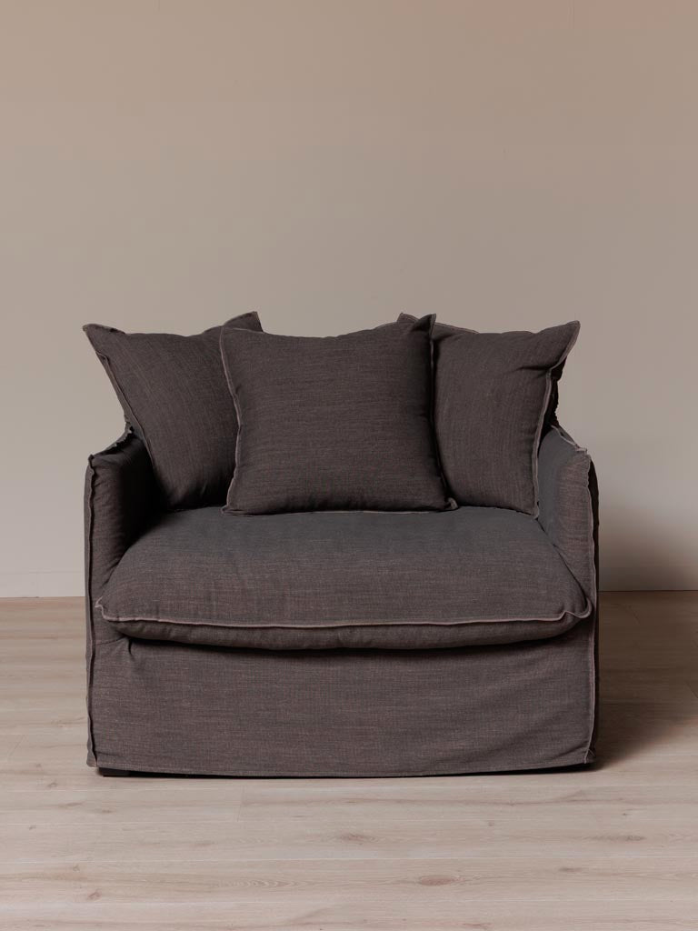 Suur tugitool Bella, linane, 75x105x95